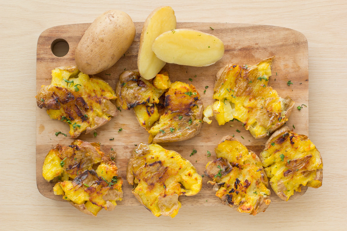 Jerk Lentil Smashed Brunch Potatoes