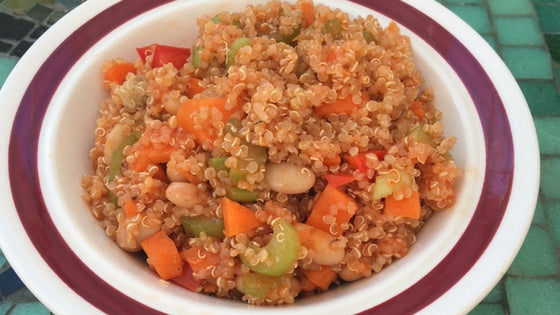 Easy Weeknight Dinner: Plant-Based Buffalo Quinoa &ndash; MamaSezz