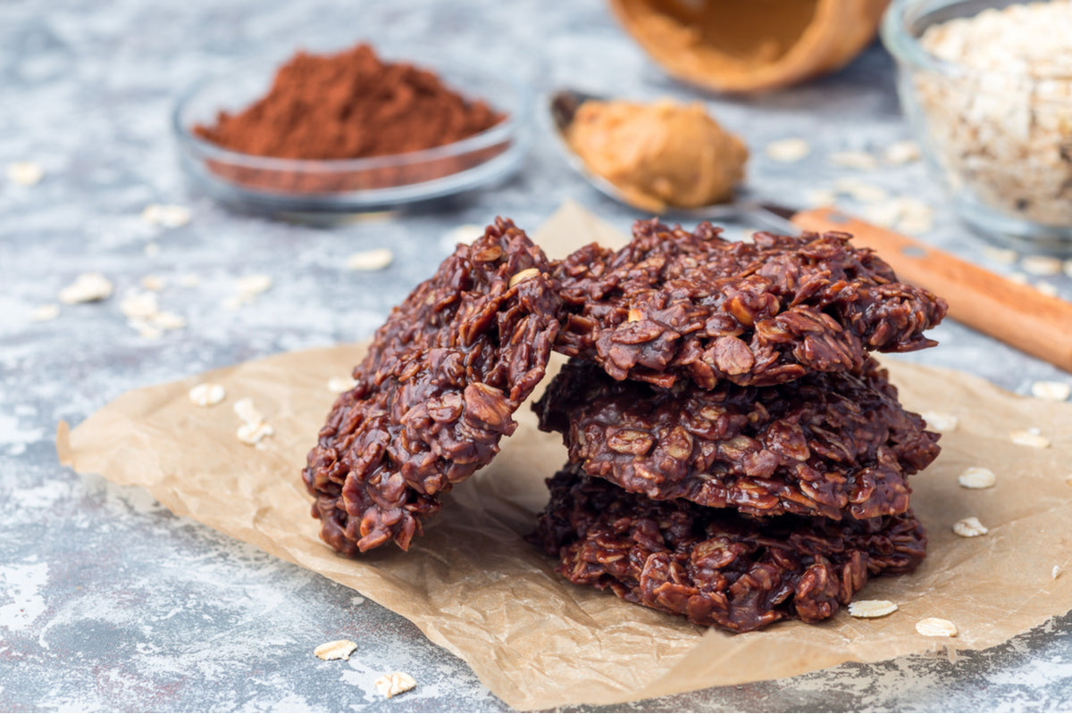 4-Ingredient Vegan No-Bake Oatmeal Cookies