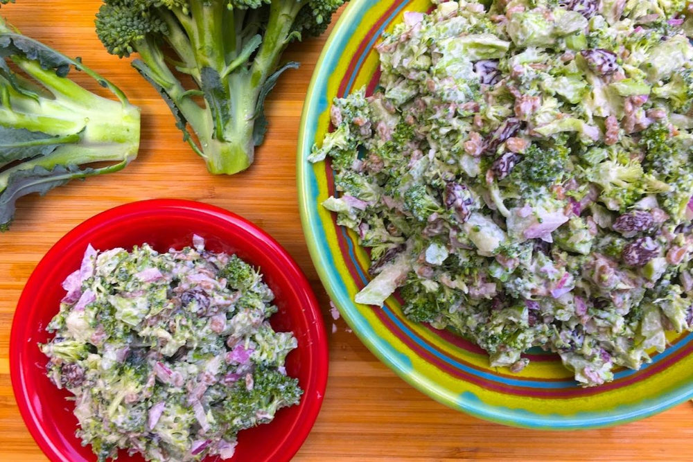 dairy free broccoli raisin salad