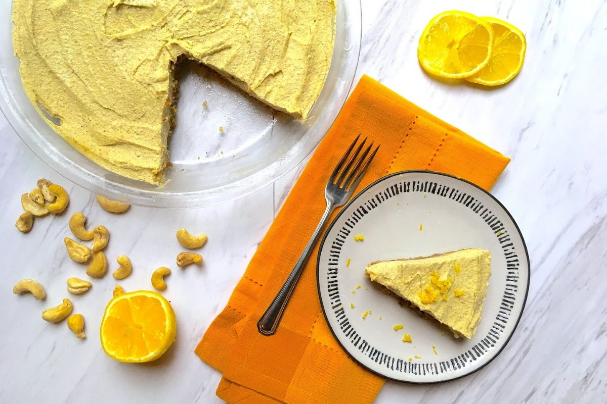 No-Cook Vegan Lemon Cheesecake
