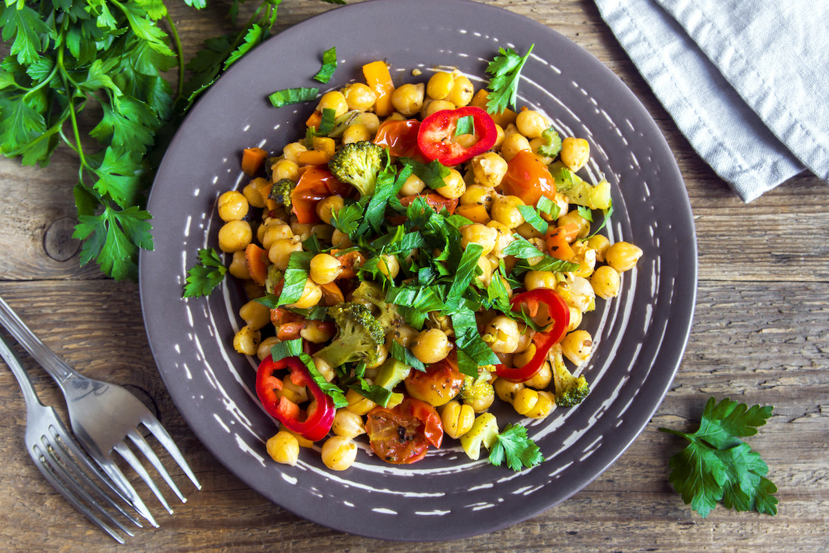 vegan curried chickpea salad