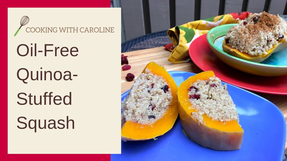 oil free quinoa stuffed squash