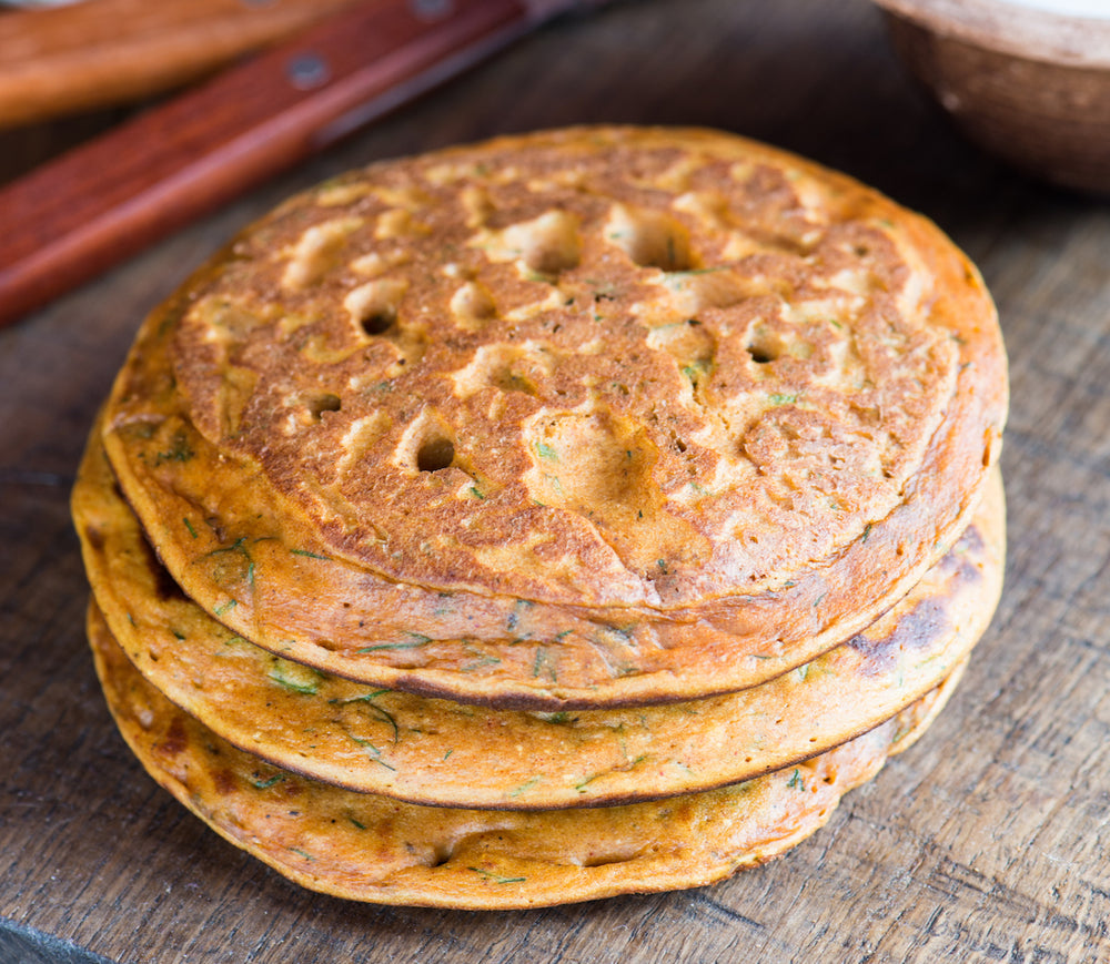 High Protein Savory Vegan Pancake Recipe (Gluten-Free!)