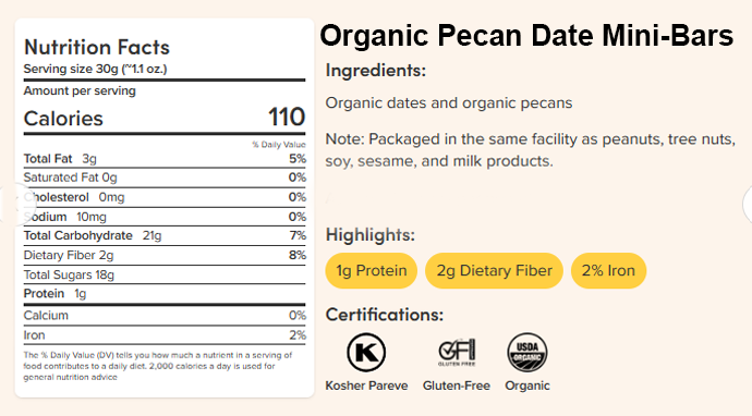 
                  
                    Organic Pecan Date Bars
                  
                