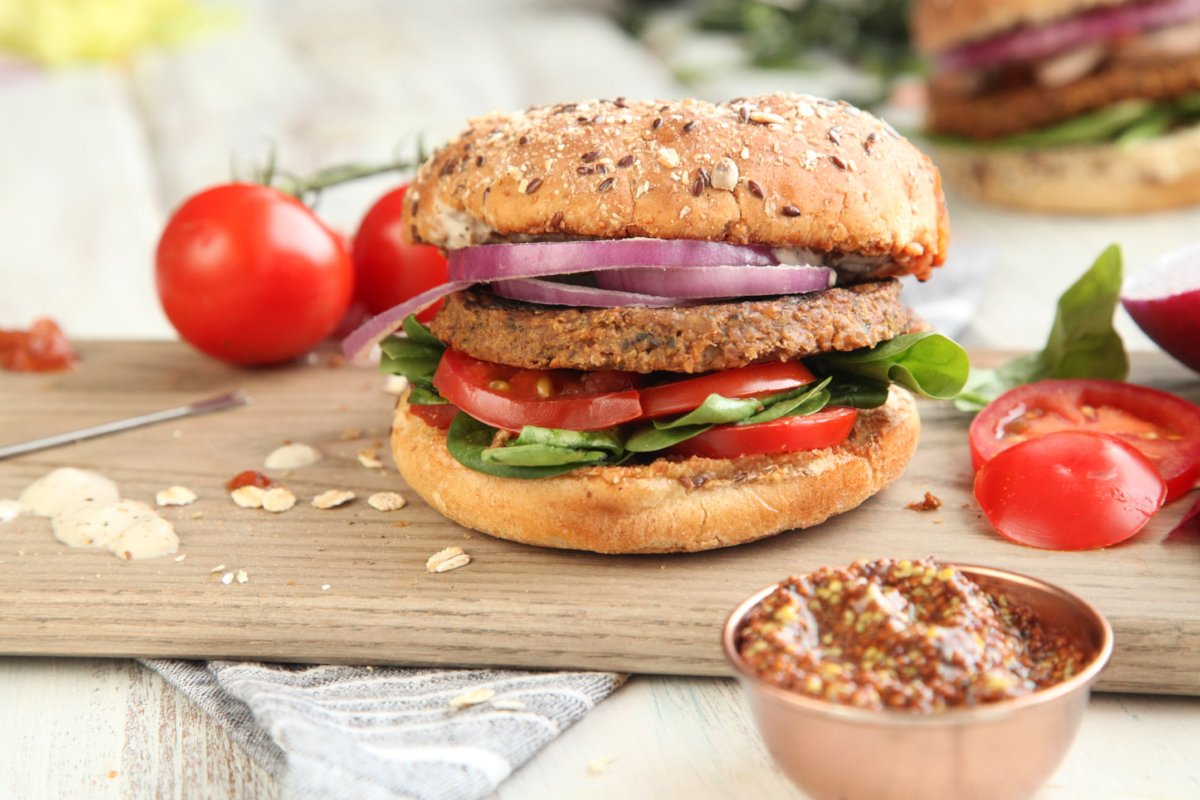 MamaSezz plant based veggie burger
