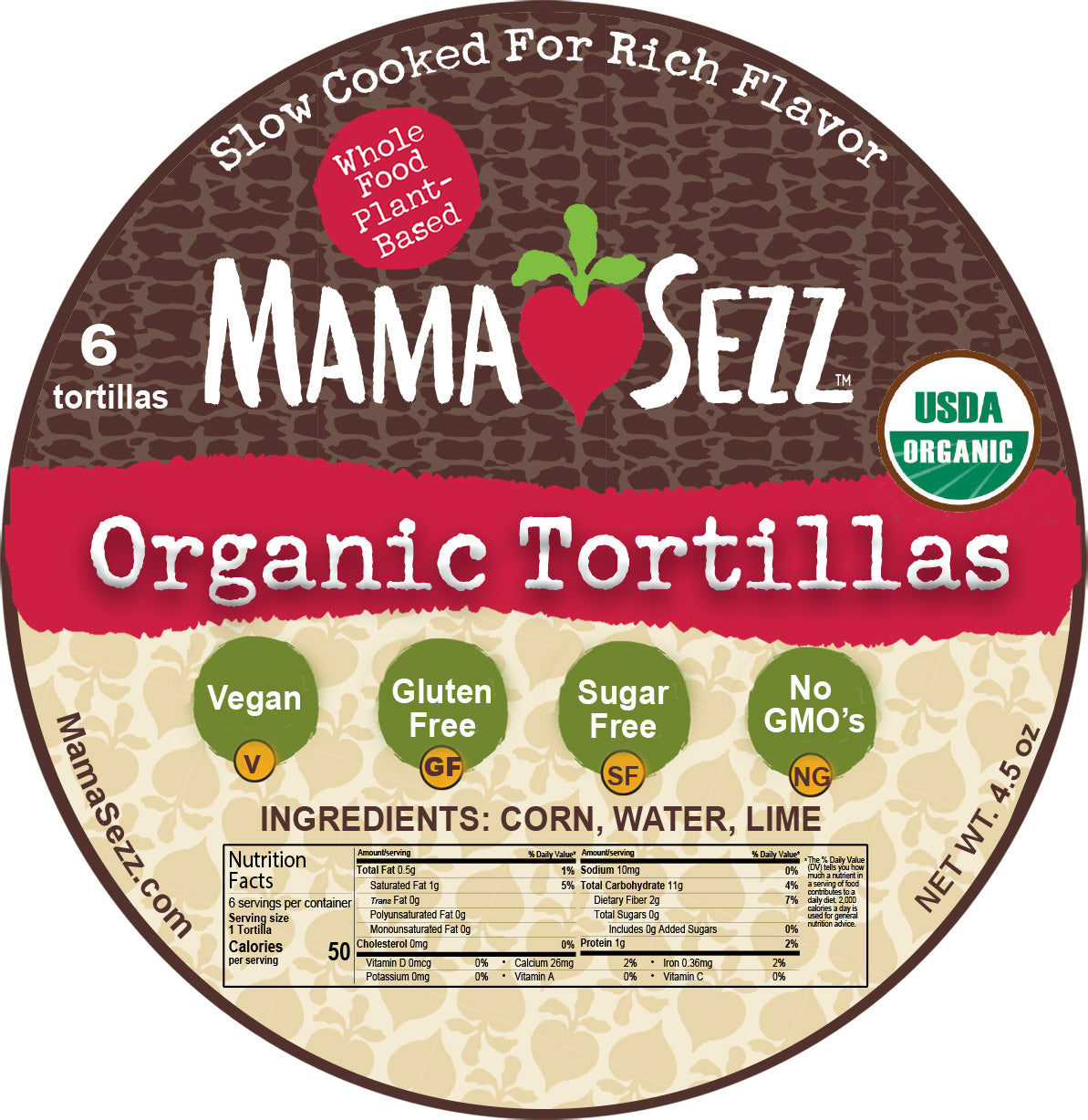 Mamasezz organic tortillas delivered