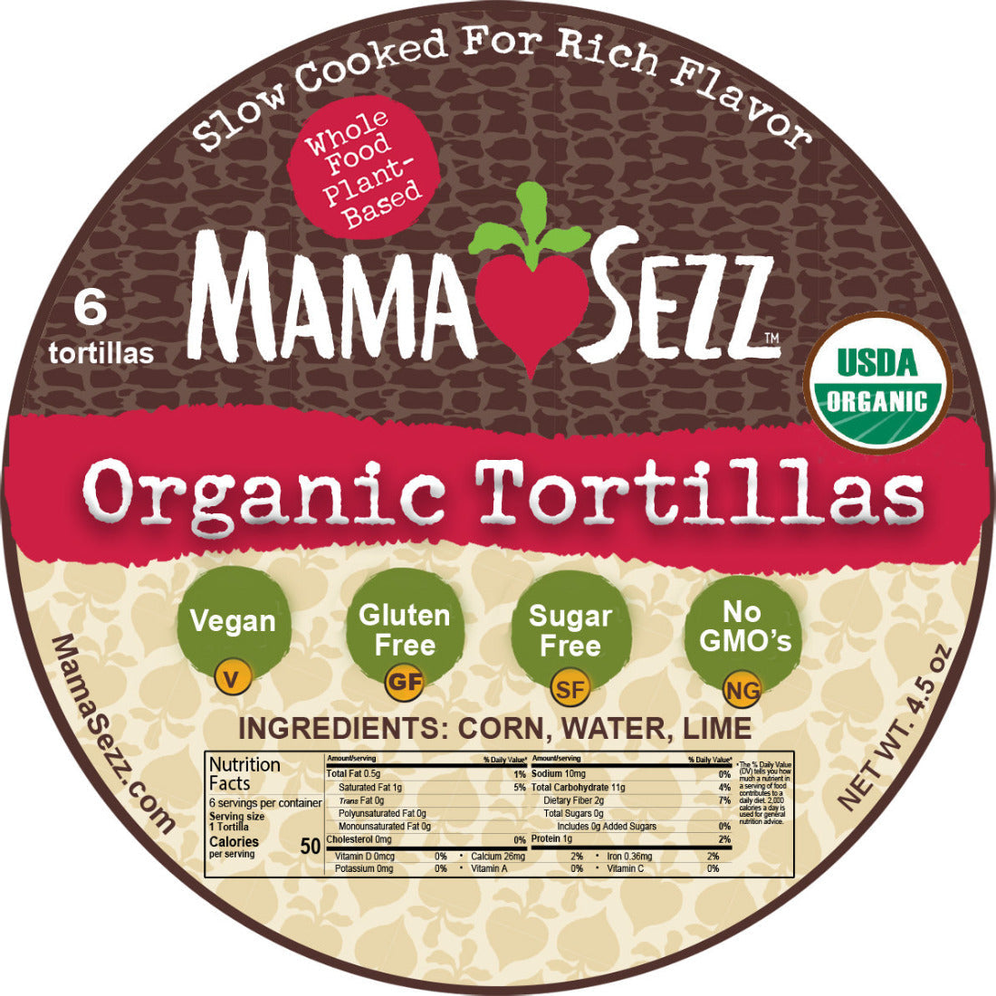 MamaSezz Organic Tortillas