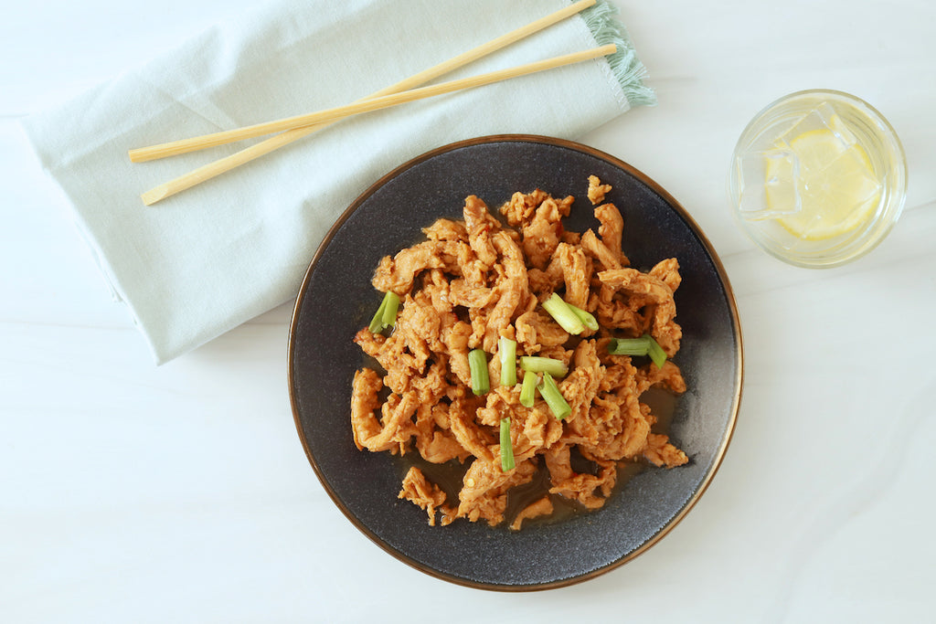 Garlic Ginger Protein Strips plant based protein meals