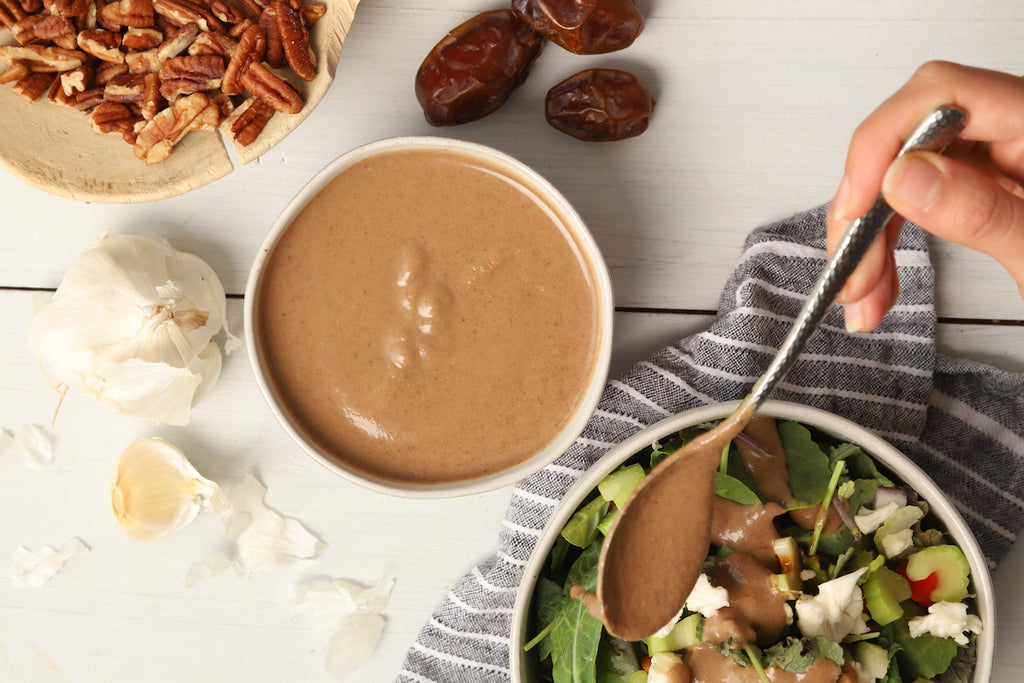 mamasezz no oil vegan pecan balsamic dressing